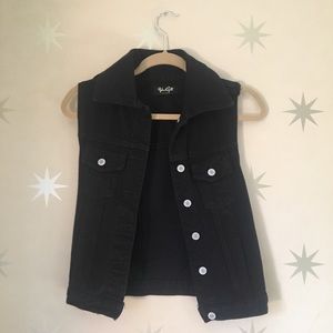 Jon Galt Black denim vest